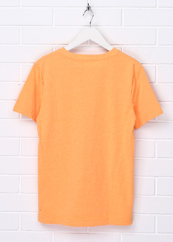 Оранжевая летняя футболка с коротким рукавом Hurley
