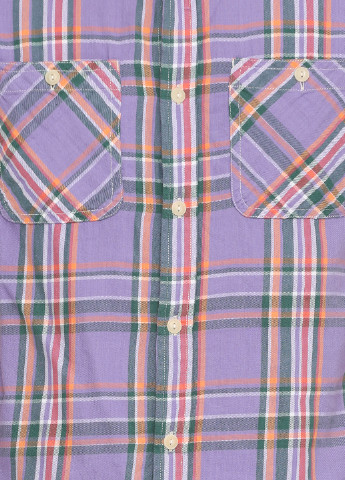 Сиреневая кэжуал рубашка в клетку Ralph Lauren с коротким рукавом