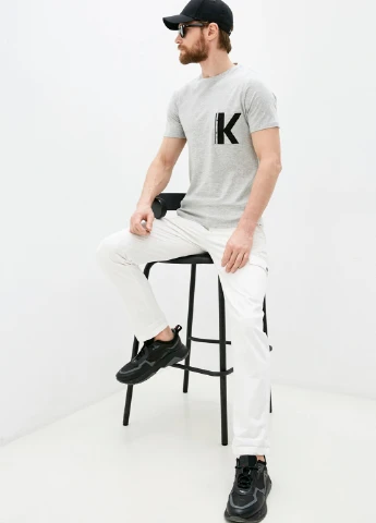 Сіра футболка Karl Lagerfeld