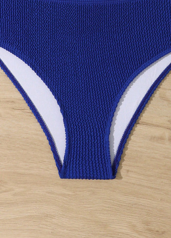 Синий летний купальник (лиф, трусики) халтер, раздельный SHEIN