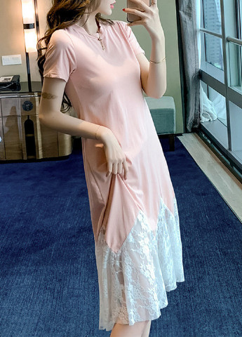 Рожева повсякденний плаття No Brand однотонна