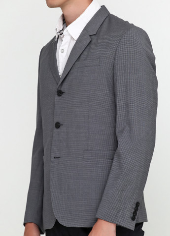 Пиджак Cos с длинным рукавом клетка серый кэжуал