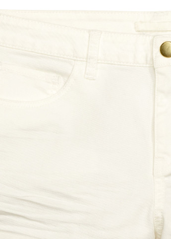 Шорты H&M однотонные молочные джинсовые