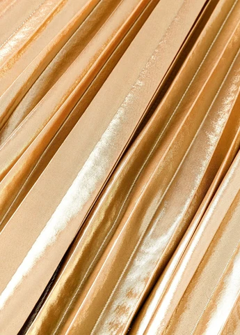 Золотая кэжуал однотонная юбка SHEIN плиссе