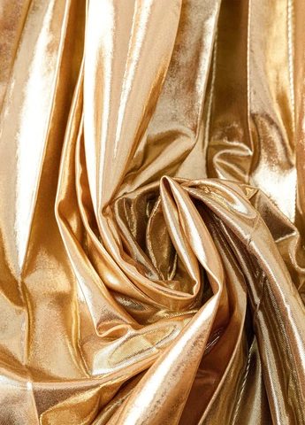 Золотая кэжуал однотонная юбка SHEIN плиссе