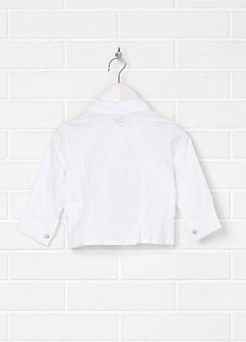 Белая кэжуал рубашка однотонная Blumarine с длинным рукавом