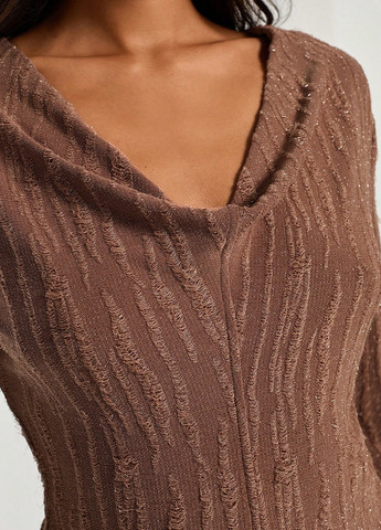 Коричнева блуза SHEIN