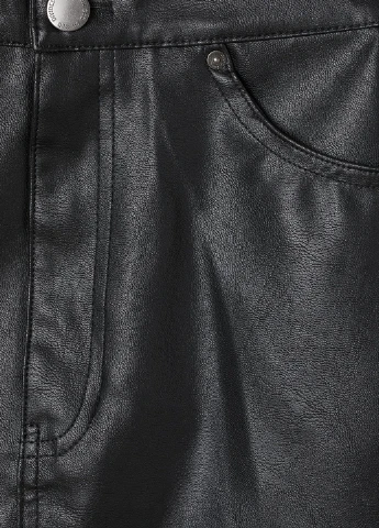 Черная кэжуал однотонная юбка H&M а-силуэта (трапеция)