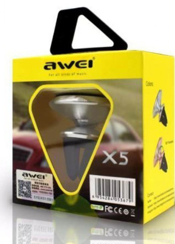 Автотримач X5 Air Vent Magnet 360 Degree Rotate Car Mount Holder Silver Awei (225785915)