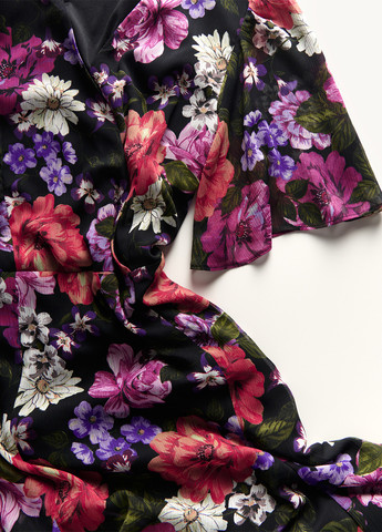 Комбинированное кэжуал платье клеш Reserved с цветочным принтом