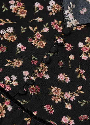 Черное кэжуал платье H&M однотонное