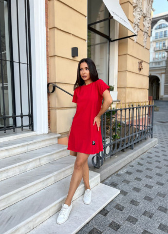 Червона повсякденний сукня popluzhnaya