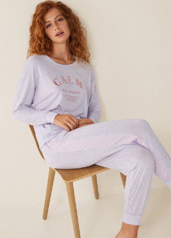 Сиреневая всесезон пижама (лонгслив, брюки) лонгслив + брюки Women'secret