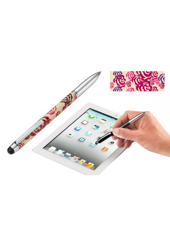 Кулькова ручка зі стилусом для iPad і iPhone Fine carbone; кольорова Troika (210766838)