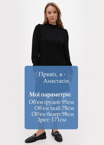 Черное кэжуал платье DP однотонное