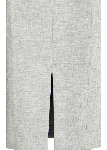 Светло-серая офисная меланж юбка H&M карандаш