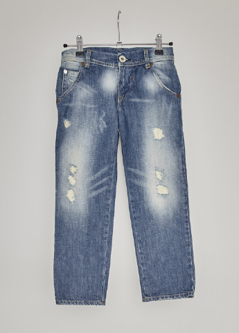 Синие демисезонные прямые джинсы Nolita
