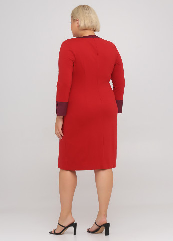 Красное кэжуал платье футляр Boden однотонное