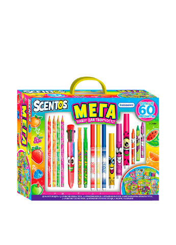 Ароматний набір для творчості - мегакреатив (фломастери, олівці, ручки, маркери, наклейки) Scentos (167271663)