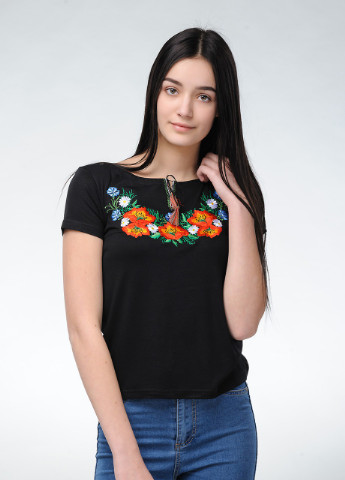 Женская вышитая футболка Полевая красота Melanika (252854278)