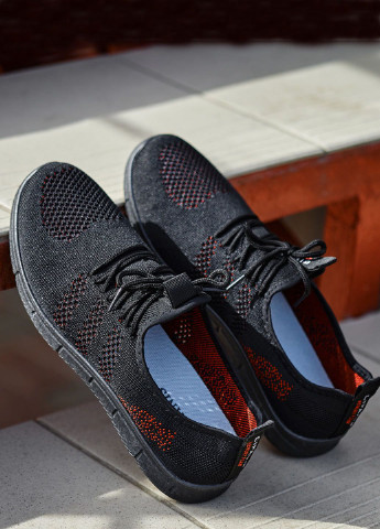 Чорні осінні кросівки чоловічі чорні легкі літні з текстилю 1423107290 Gipanis