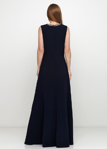 Темно-синее вечернее платье а-силуэт JS Collections однотонное