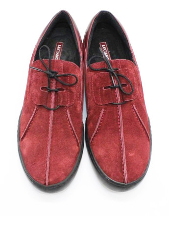 Бордовые кэжуал туфли Luciano Bellini на шнурках