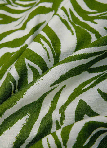 Зеленое кэжуал платье а-силуэт SHEIN зебра