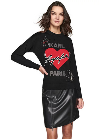 Чорний демісезонний джемпер джемпер Karl Lagerfeld