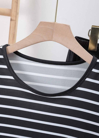 Черно-белый демисезонный комплект (футболка, брюки) SHEIN