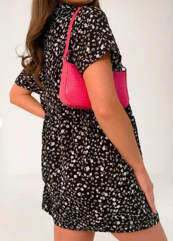 Чорна кежуал плаття, сукня Missguided з квітковим принтом