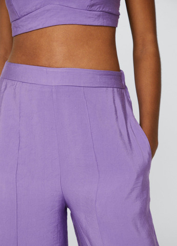 Фиолетовые кэжуал демисезонные палаццо брюки Nasty Gal