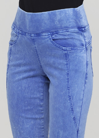 Бриджи Zauberhose однотонные синие джинсовые хлопок