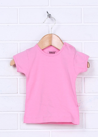 Світло-рожева літня футболка з коротким рукавом BBR kids