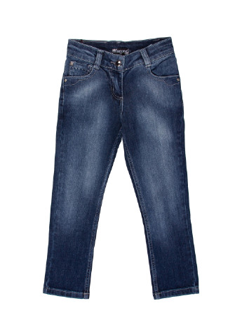 Темно-синие демисезонные прямые джинсы Marions