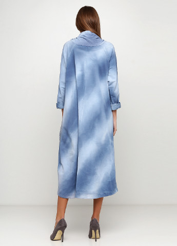 Голубое кэжуал платье оверсайз Made in Italy градиентное ("омбре")