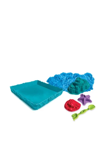 Набір піску для дитячої творчості - KINETIC SAND ЗАМОК З ПІСКУ (блакитний, 454 г, формочки, лоток) Wacky-Tivities (27281884)