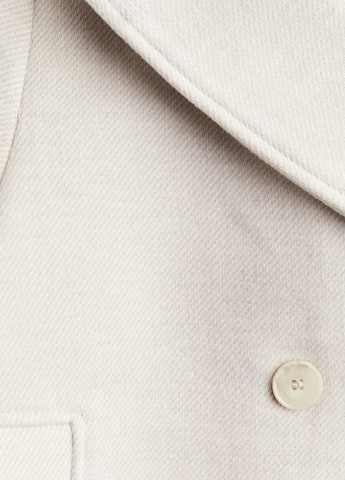 Светло-бежевое Кэжуал полупальто двубортное H&M однотонное