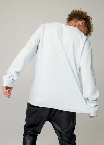 Світло-блакитний світшот чоловічий oversize /no flis/ YAPPI (252258360)