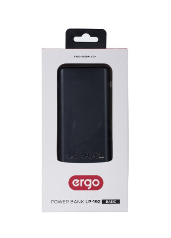 Універсальна батарея Ergo lp-192 - 20000 mah li-pol black (135165339)