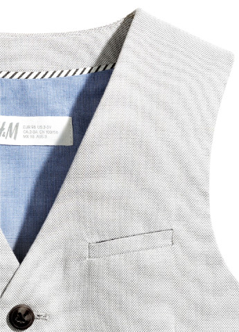 Жилет H&M прямой однотонный серый кэжуал
