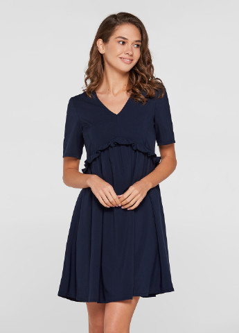 Темно-синя кежуал плаття для вагітних Lullababe однотонна