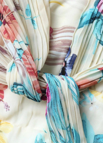 Комбінована кежуал сукня кльош SHEIN з квітковим принтом