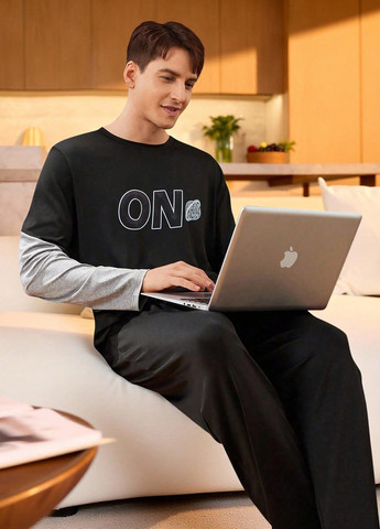 Пижама (лонгслив, брюки) SHEIN (366092727)