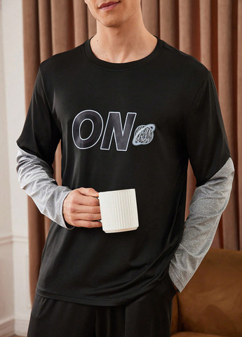 Пижама (лонгслив, брюки) SHEIN (366092727)