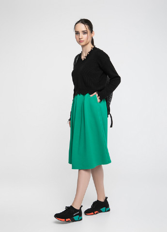 Зеленая кэжуал однотонная юбка Sewel колокол