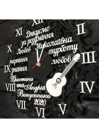 Дерев'яний настінний годинник для вчителя музики 7Arts (253567042)