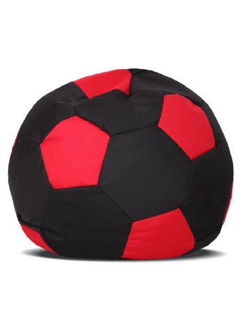 Бескаркасное кресло мешок мяч футбольный 100х100 см (31240-Нов) Черный с красным Francesco Marconi (251125749)