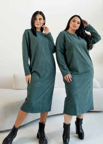 Изумрудное кэжуал платье пэт пл 2621 изумруд Ри Мари однотонное