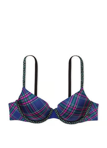 Синий корбей бюстгальтер Victoria's Secret с косточками полиамид